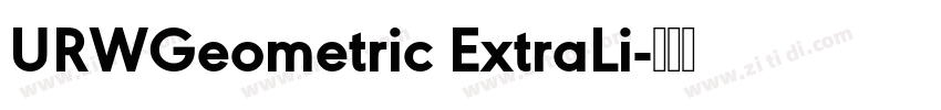 URWGeometric ExtraLi字体转换